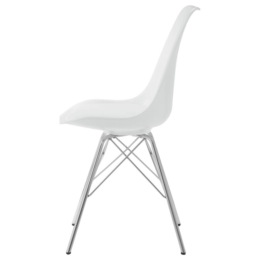 Juniper Polypropylene Dining Side Chair White (Set of 2) view 6