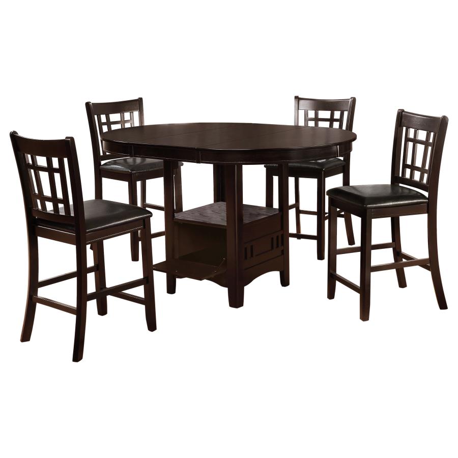 Lavon 5-piece Oval Counter Height Dining Set Espresso view 2