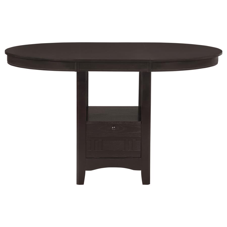 Lavon Oval 60-inch Extension Counter Dining Table Espresso view 4