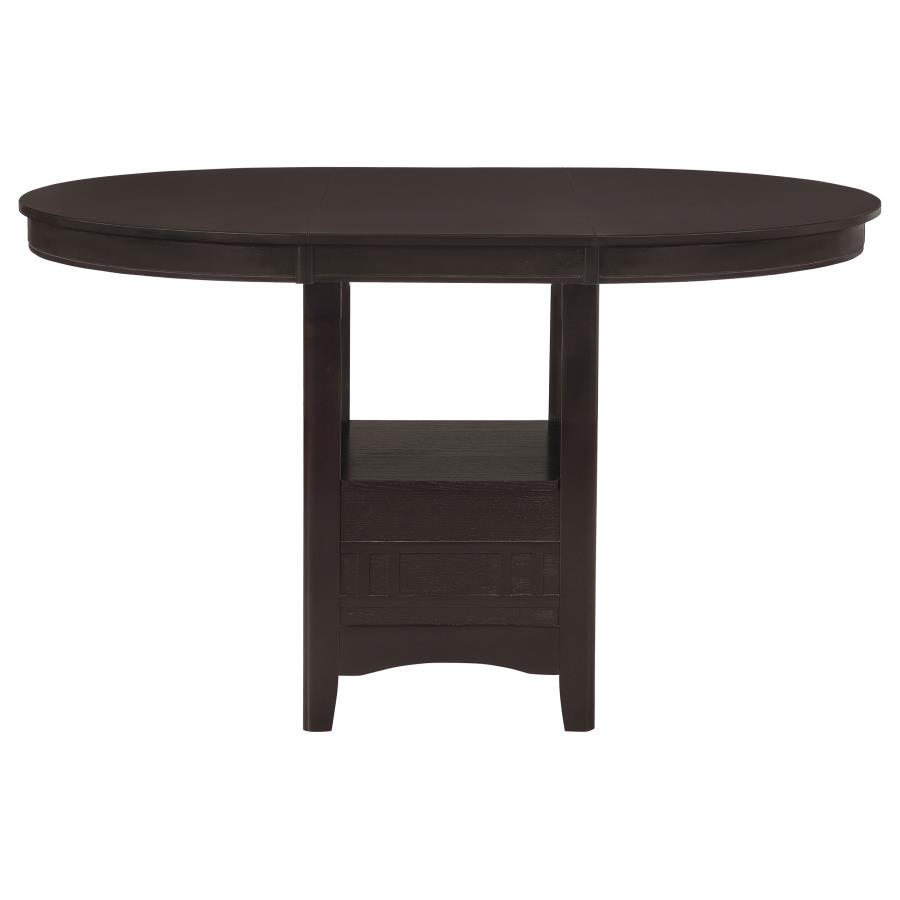 Lavon Oval 60-inch Extension Counter Dining Table Espresso view 5