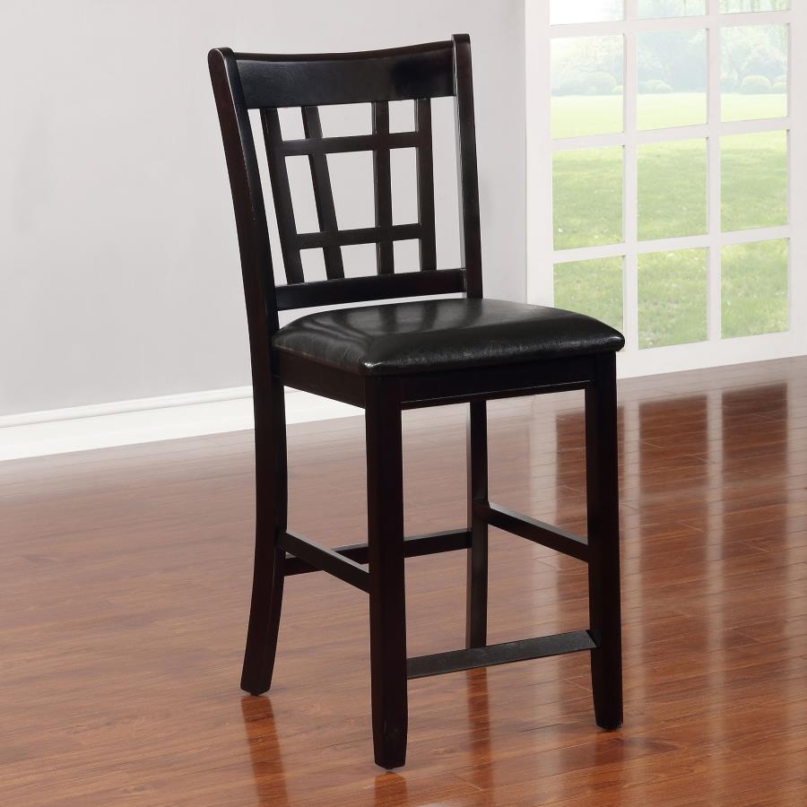 Lavon Wood Counter Height Dining Chair Black and Espresso (Set of 2) view 2