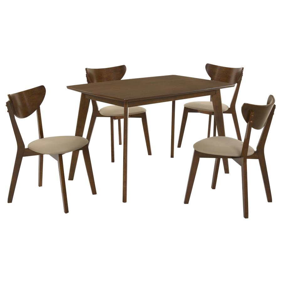 Kersey 5-piece Rectangular Dining Table Set Chestnut view 2