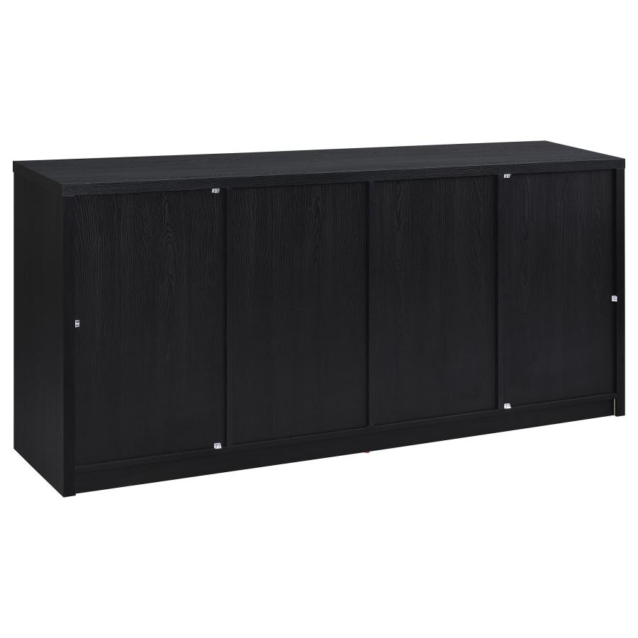 Riva 4-door Dining Sideboard Buffet Storage Credenza Black view 7