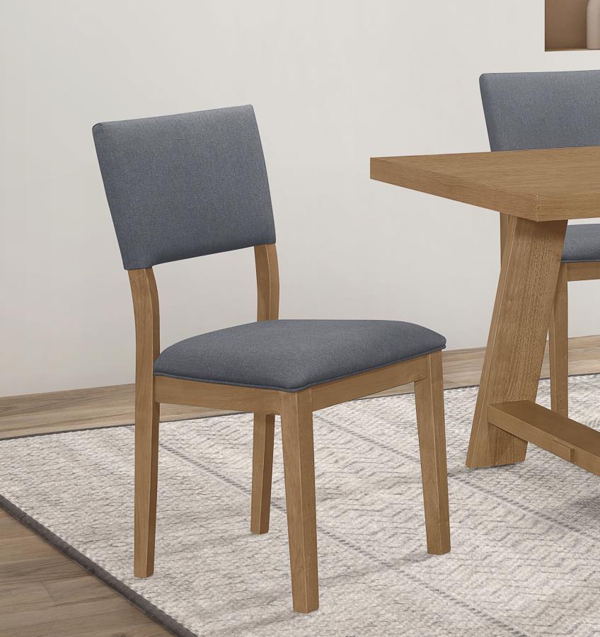 Sharon Fabric Upholstered Dining Side Chair Brown (Set of 2) view 2