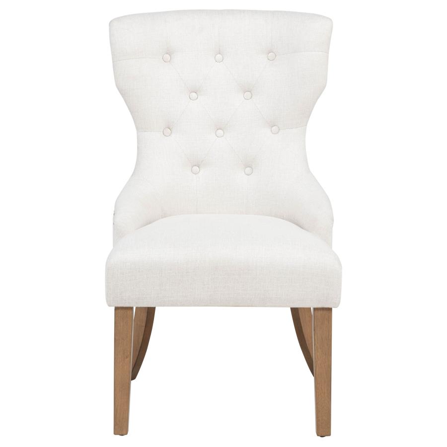 Baney Tufted Upholstered Dining Chair Beige and Rustic Grey view 3