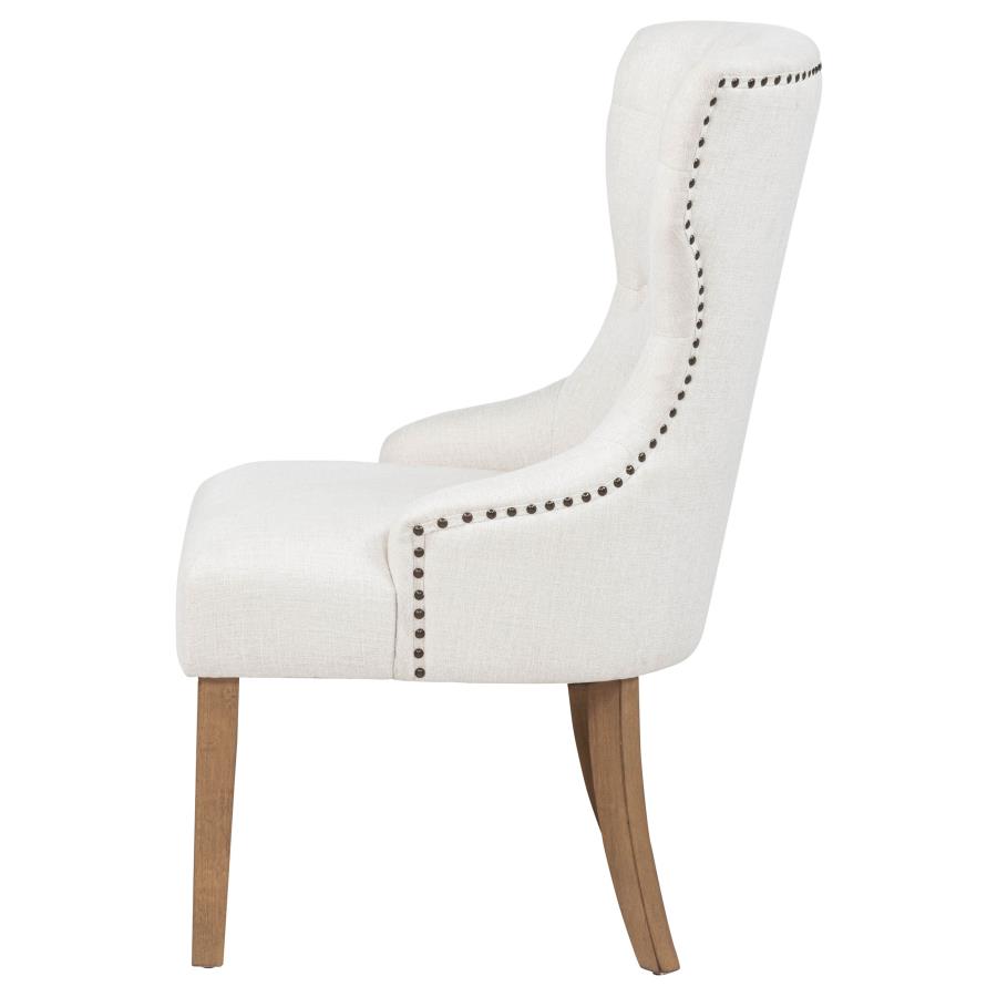Baney Tufted Upholstered Dining Chair Beige and Rustic Grey view 5