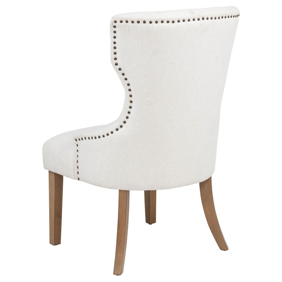 Baney Tufted Upholstered Dining Chair Beige and Rustic Grey view 6