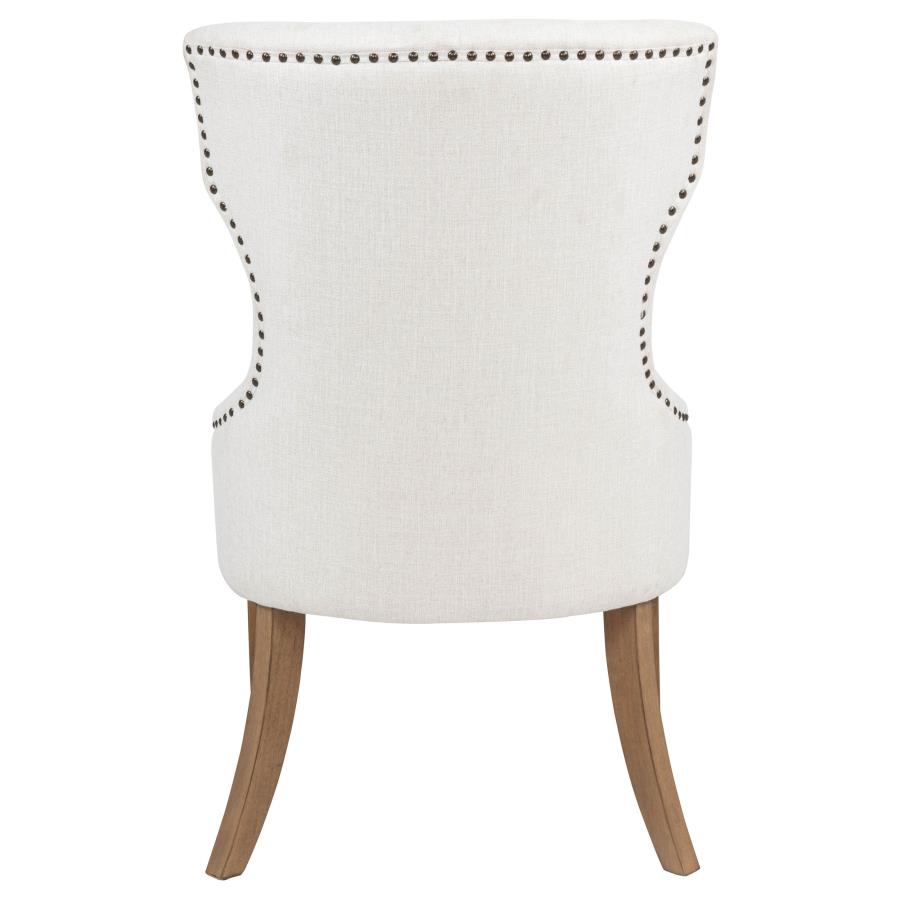 Baney Tufted Upholstered Dining Chair Beige and Rustic Grey view 7