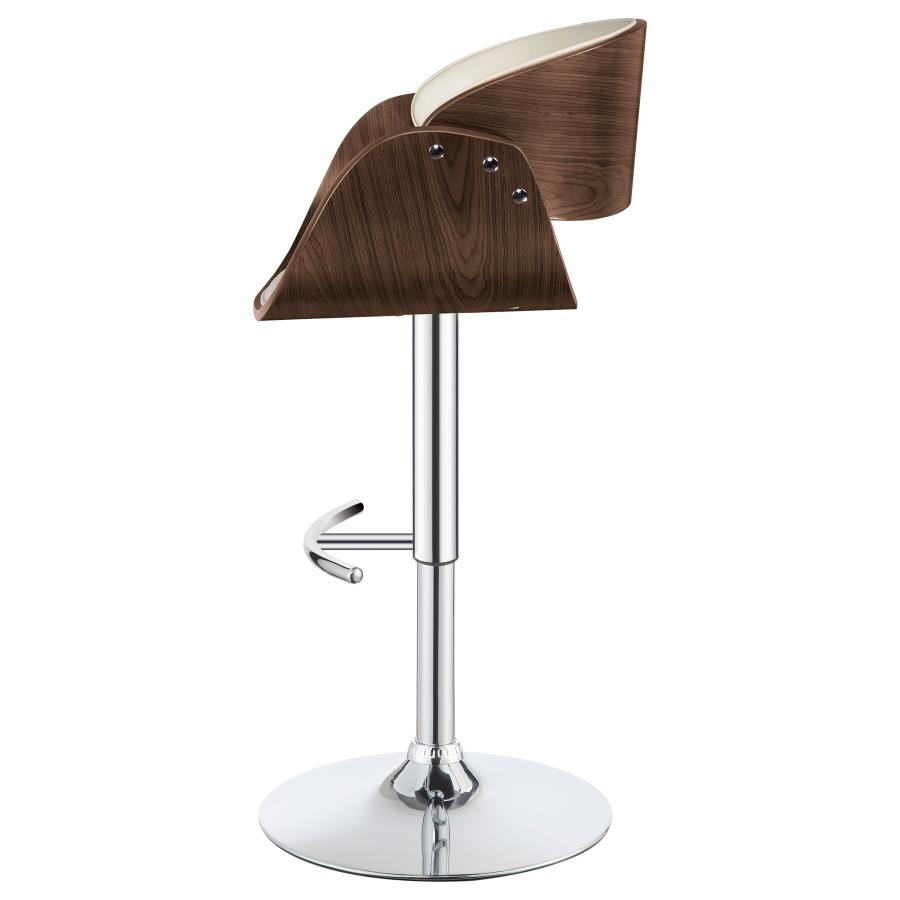 Dana Adjustable Bar Stool Ecru and Chrome view 5