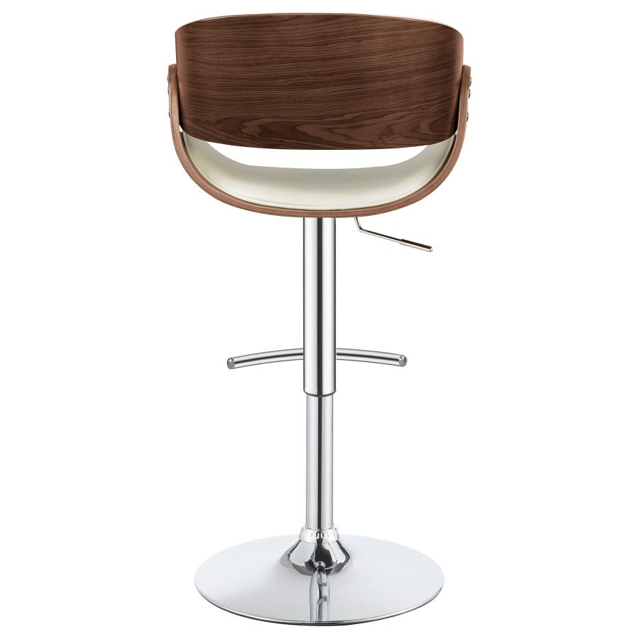 Dana Adjustable Bar Stool Ecru and Chrome view 6