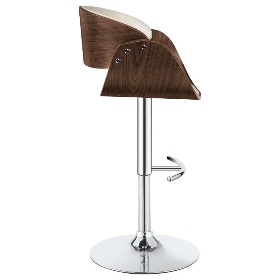 Dana Adjustable Bar Stool Ecru and Chrome view 7