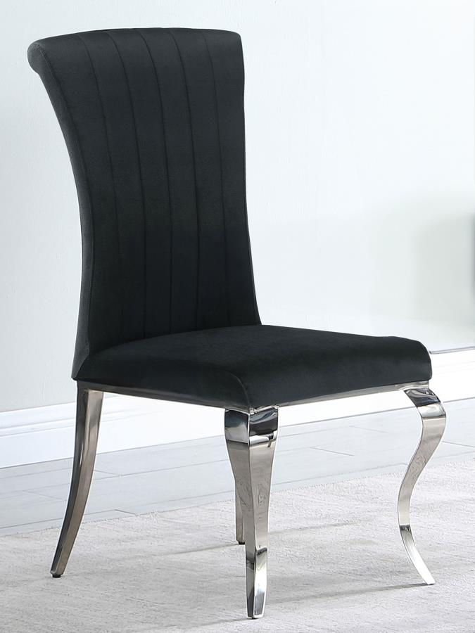 Betty Velvet Upholstered Dining Side Chair Black (Set of 4) view 2