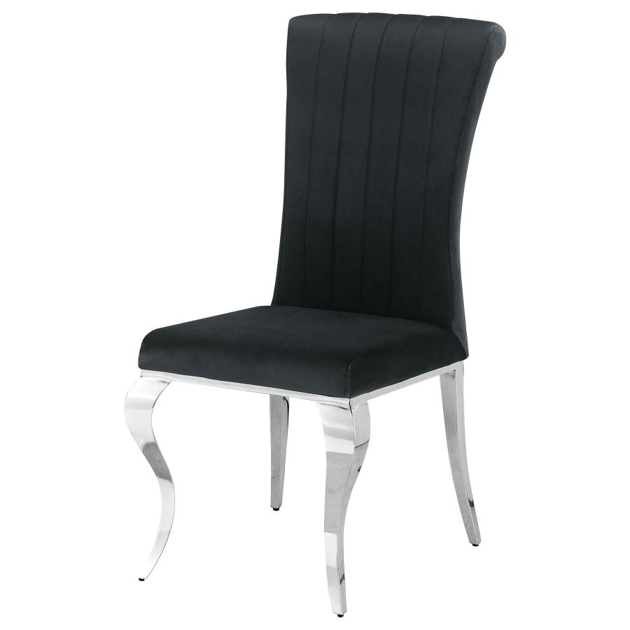 Betty Velvet Upholstered Dining Side Chair Black (Set of 4) view 5