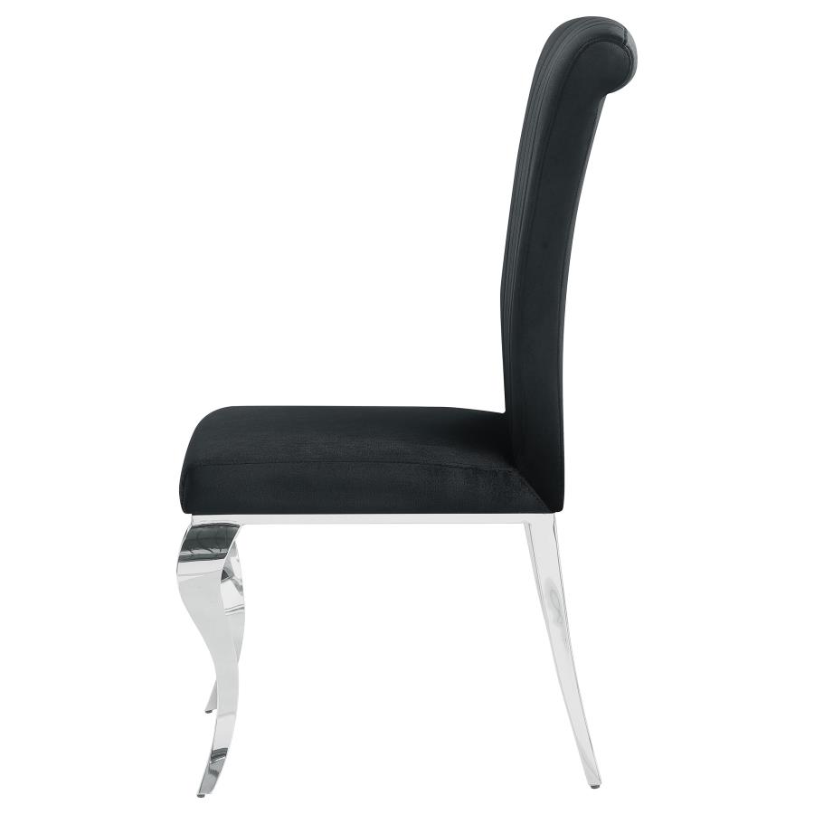 Betty Velvet Upholstered Dining Side Chair Black (Set of 4) view 6