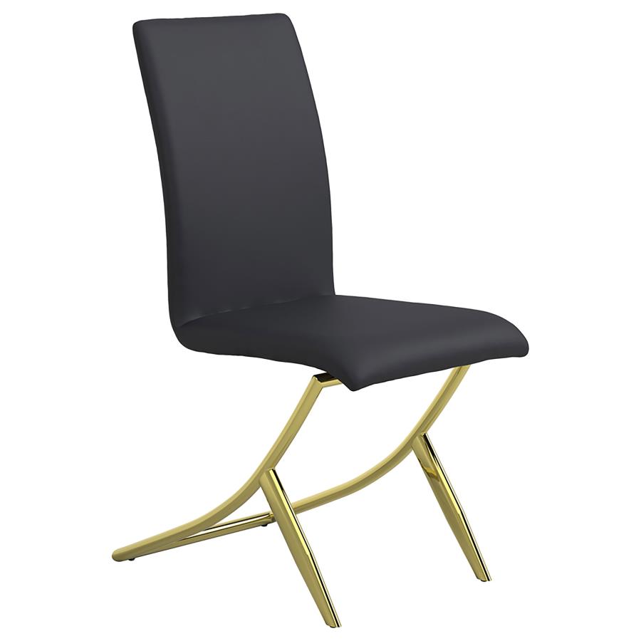 Carmelia Upholstered Dining Side Chair Black (Set of 4) view 3