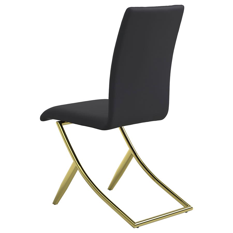 Carmelia Upholstered Dining Side Chair Black (Set of 4) view 7