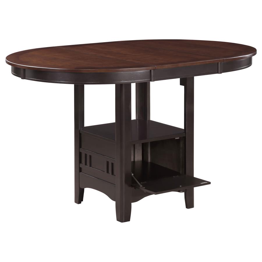 Lavon 5-piece Oval Counter Height Dining Set Light Chestnut view 3
