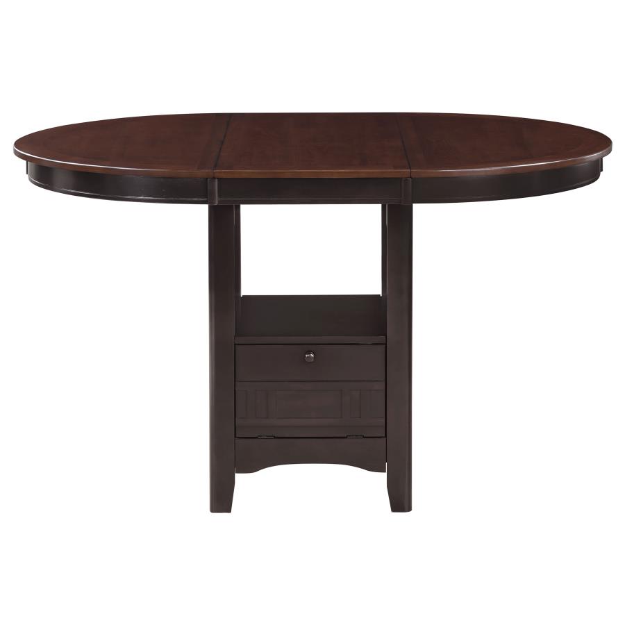 Lavon Oval 60-inch Counter Height Extension Dining Table Chestnut view 3