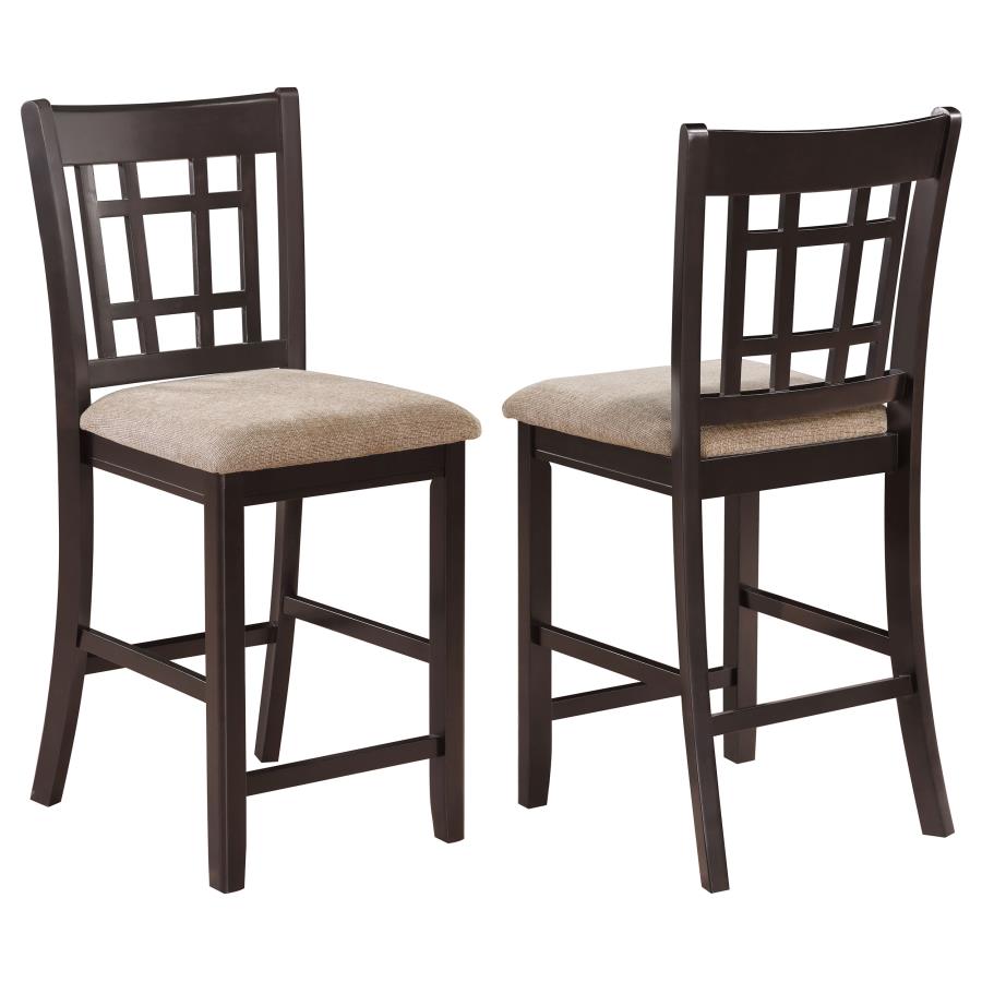 Lavon Wood Counter Chair Tan and Espresso (Set of 2) — Dining Furniture
