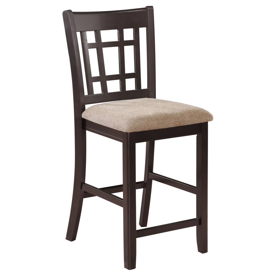 Lavon Wood Counter Chair Tan and Espresso (Set of 2) view 3