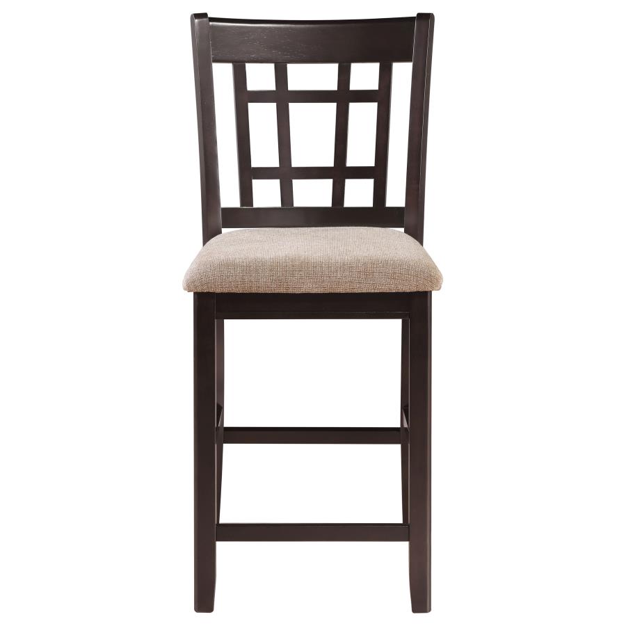 Lavon Wood Counter Chair Tan and Espresso (Set of 2) view 4