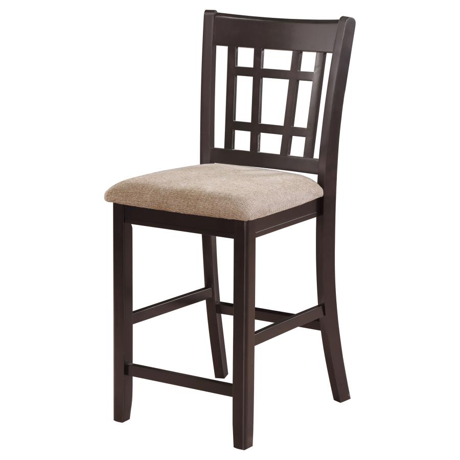 Lavon Wood Counter Chair Tan and Espresso (Set of 2) view 5