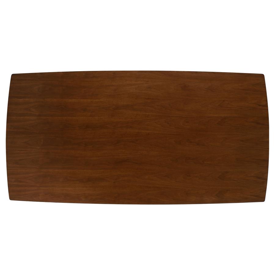 Malone 7-piece Rectangular Dining Table Set Dark Walnut view 4