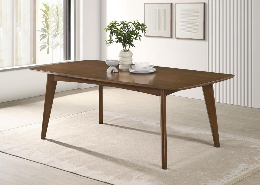 Malone Rectangular 78-inch Wood Dining Table Dark Walnut view 2