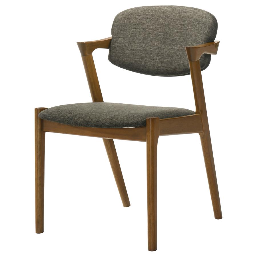 Malone Padded Wood Dining Arm Chair Dark Walnut (Set of 2) view 5