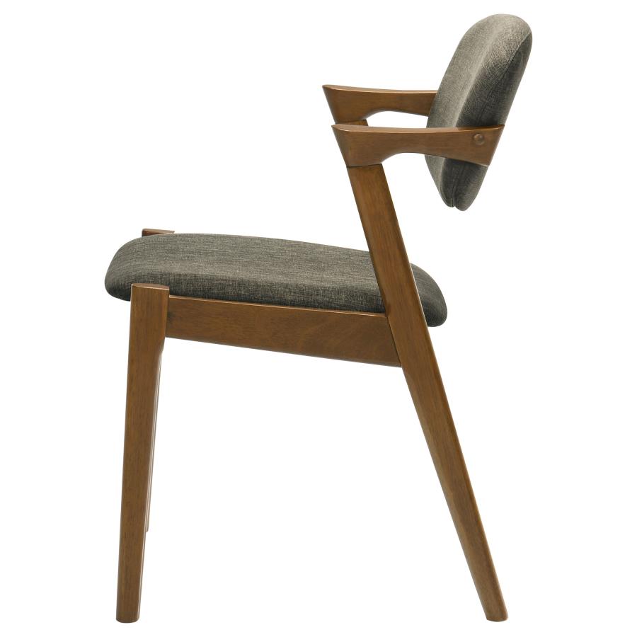Malone Padded Wood Dining Arm Chair Dark Walnut (Set of 2) view 6