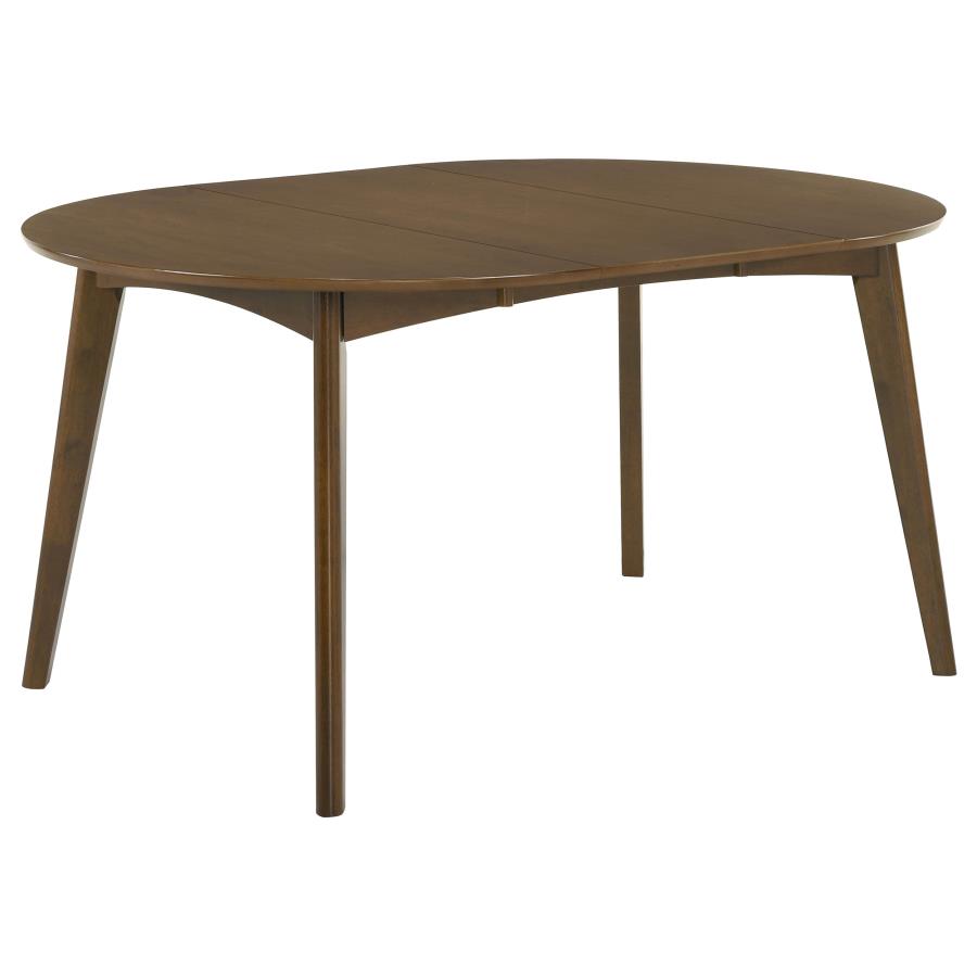 Jedda 5-piece Oval Dining Table Set Dark Walnut view 3