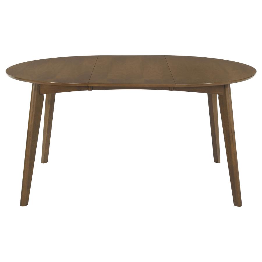 Jedda Oval 60-inch Extension Leaf Dining Table Dark Walnut view 3