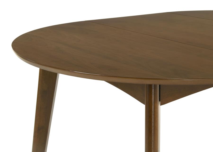 Jedda Oval 60-inch Extension Leaf Dining Table Dark Walnut view 5