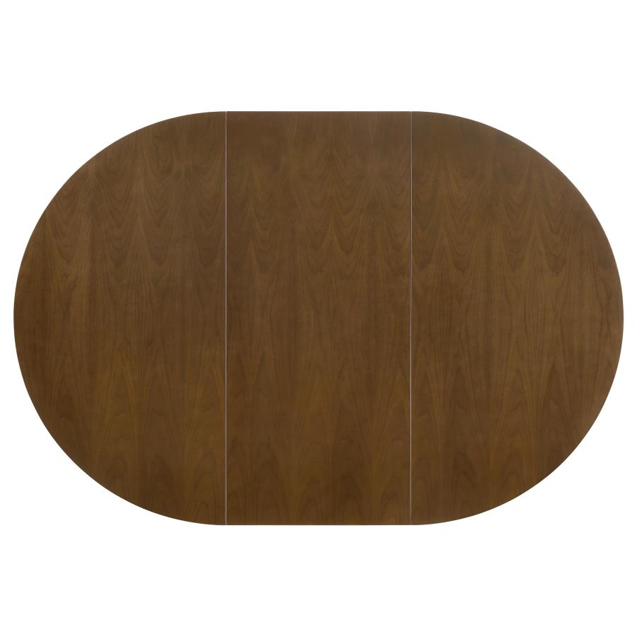 Jedda Oval 60-inch Extension Leaf Dining Table Dark Walnut view 6