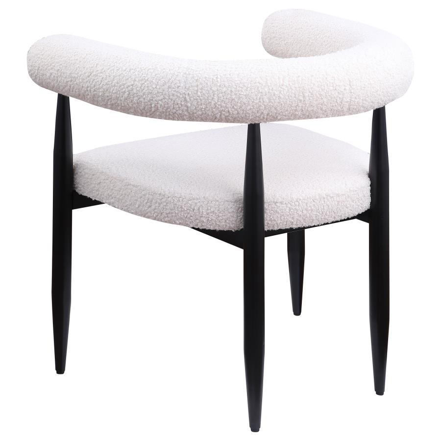 Dunmore Boucle Upholstered Dining Arm Chair Cream (Set of 2) view 7