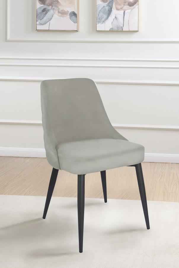 Cosmo Upholstered Dining Side Chair Light Grey (Set of 2) view 2