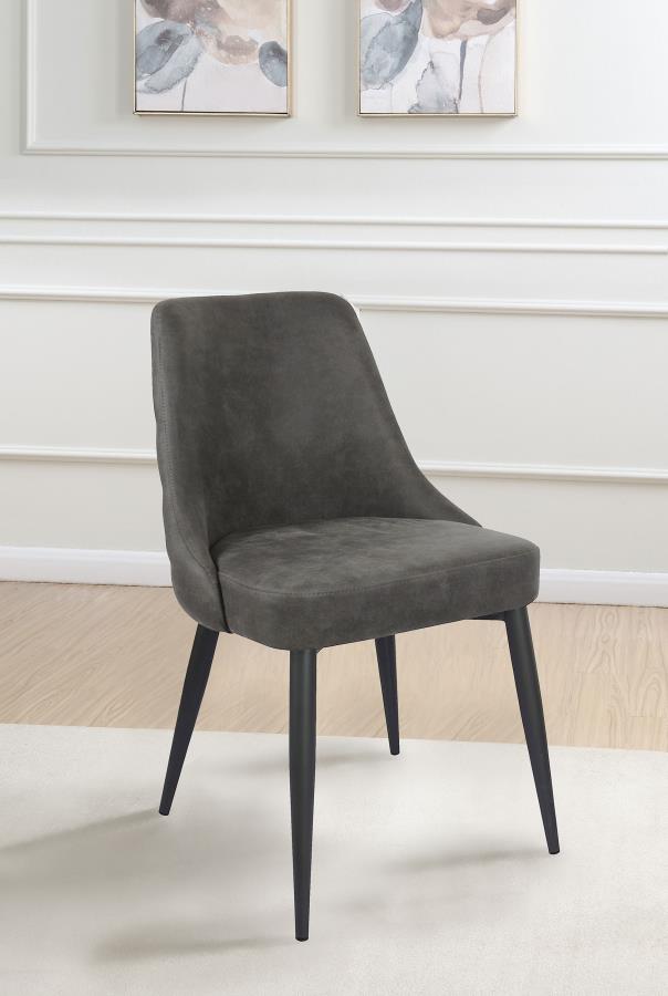 Cosmo Upholstered Dining Side Chair Grey (Set of 2) view 2