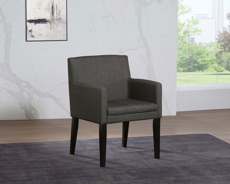 Catherine Upholstered Dining Arm Chair Grey (Set of 2) view 2