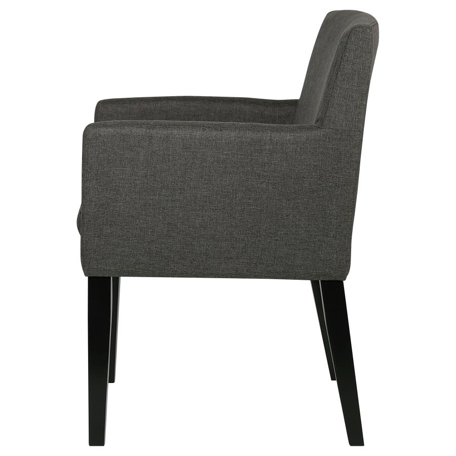 Catherine Upholstered Dining Arm Chair Grey (Set of 2) view 6