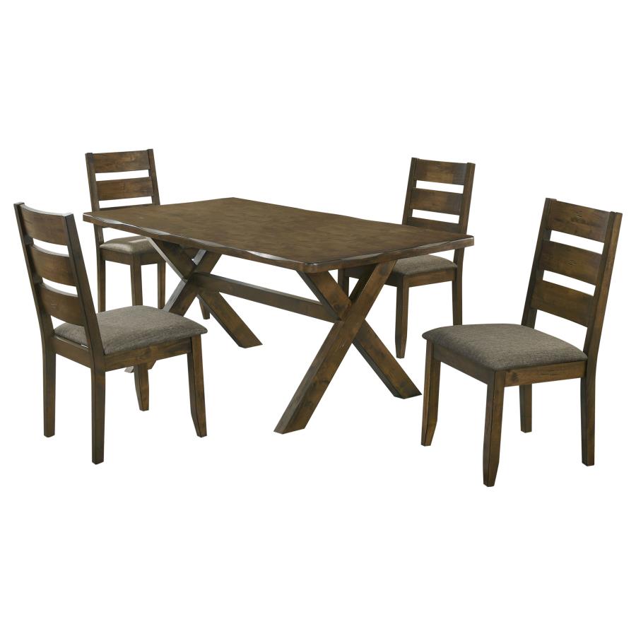 Alston 5-piece Rectangular Dining Table Set Knotty Nutmeg view 2