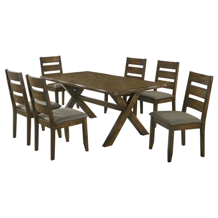 Alston 7-piece Rectangular Dining Table Set Knotty Nutmeg view 2