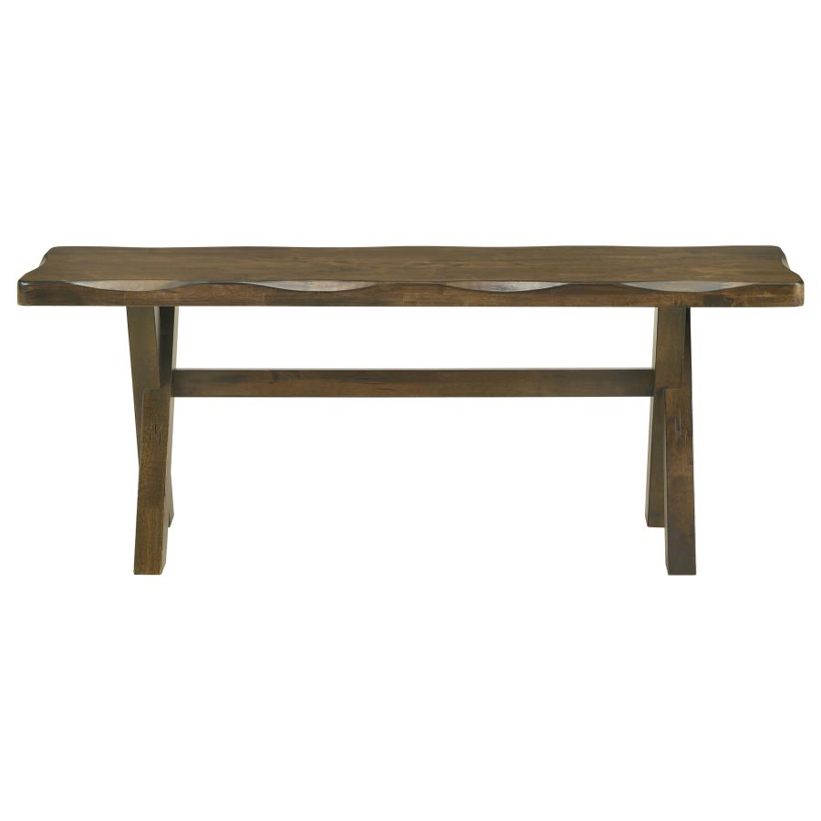 Alston 47-inch Solid Wood Dining Bench Knotty Nutmeg view 3