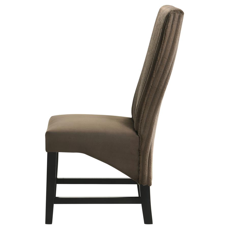 Barrand Upholstered Dining Side Chair Chocolate (Set of 2) view 6