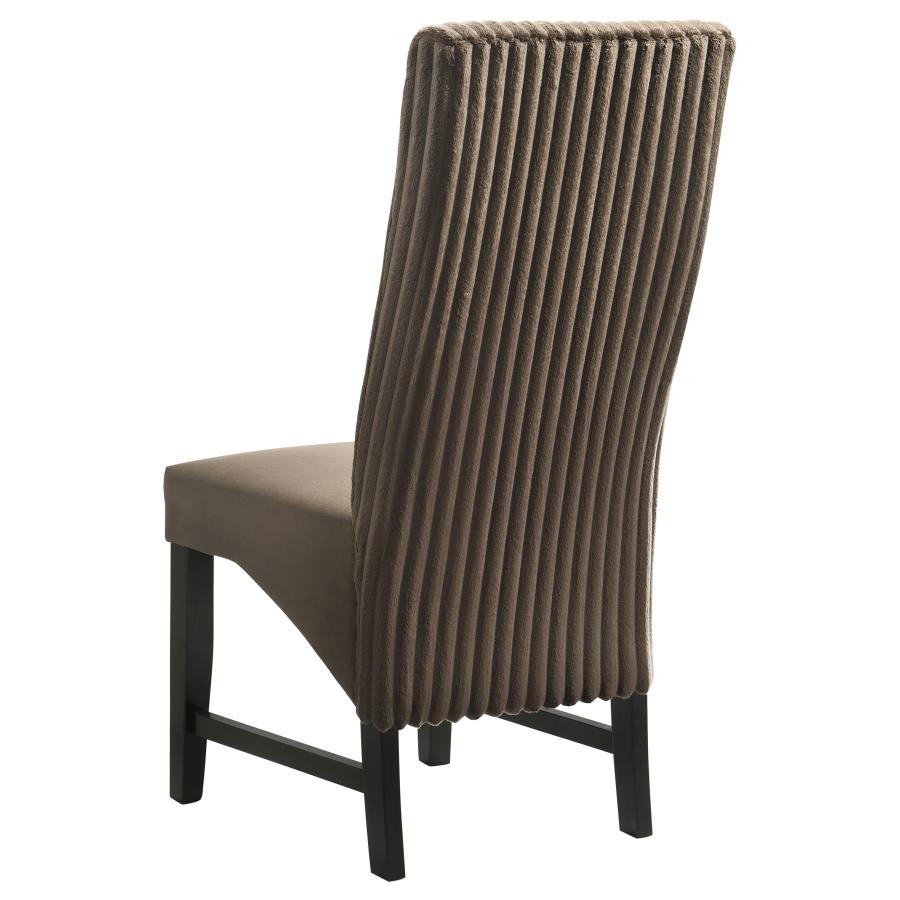 Barrand Upholstered Dining Side Chair Chocolate (Set of 2) view 7