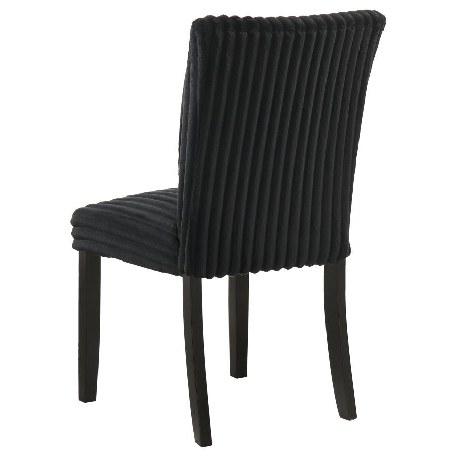 Dermott Upholstered Parson Dining Side Chair Black (Set of 2) view 7