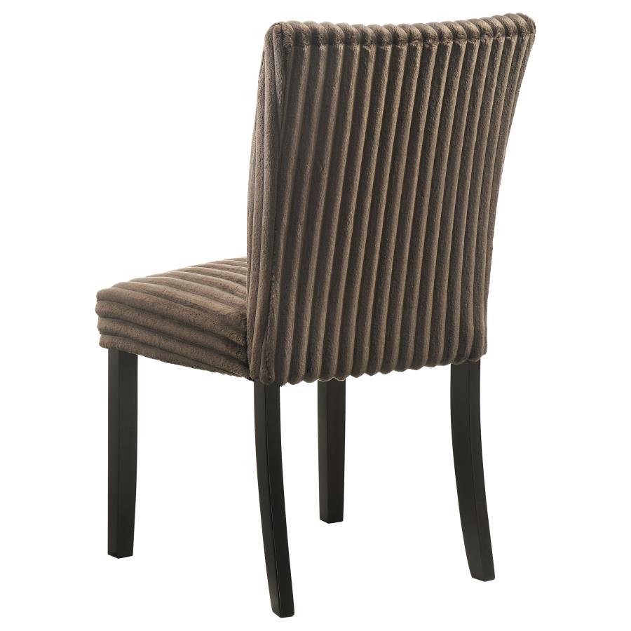 Dermott Upholstered Parson Dining Side Chair Chocolate (Set of 2) view 7