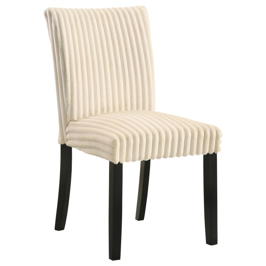 Dermott Upholstered Parson Dining Side Chair Cream (Set of 2) view 3