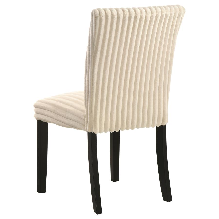 Dermott Upholstered Parson Dining Side Chair Cream (Set of 2) view 7