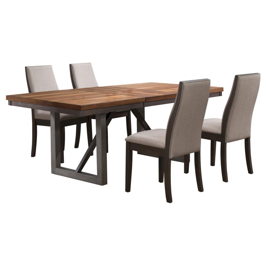 Spring Creek 5-piece Rectangular Dining Table Set Taupe view 2