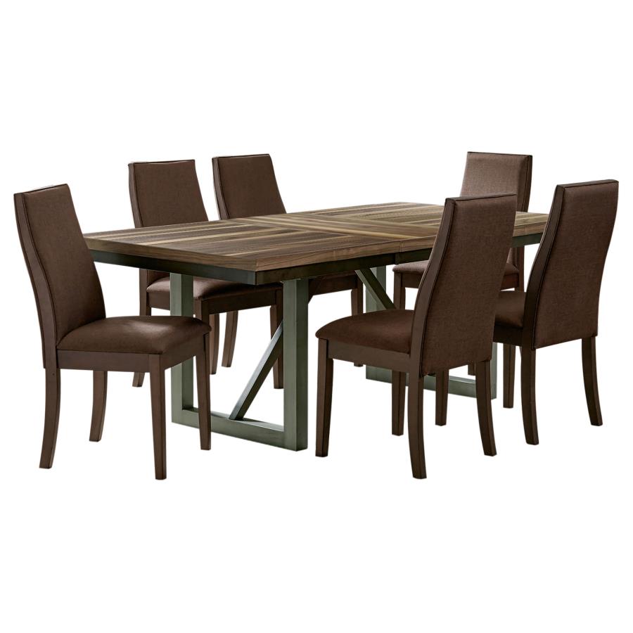 Spring Creek 7-piece Rectangular Dining Table Set Chocolate view 2